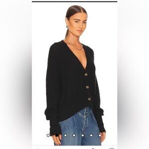 Free People Found My Friend Cardigan Black Large